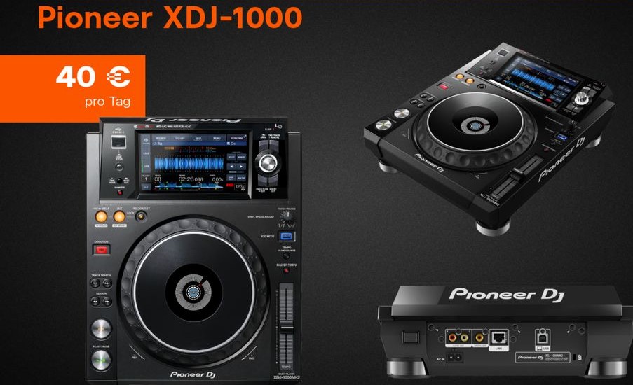 Pioneer XDJ 1000 MK2 DJ CDJ Multiplayer Player mieten