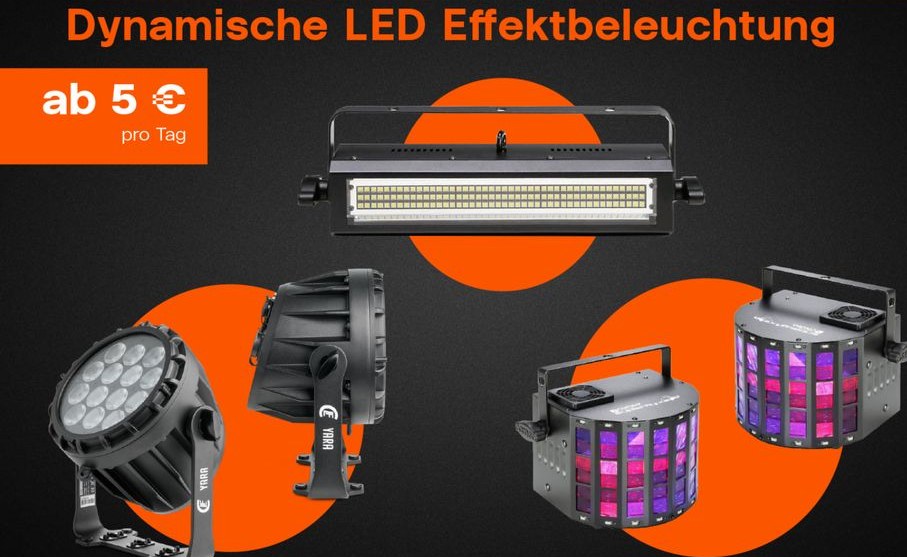 LED RGB Strahler Stroboskop Effekt DJ mieten in Leipzig, Südvorstadt