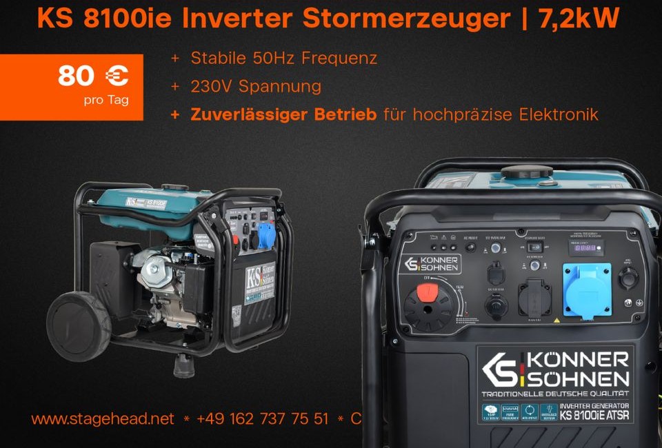 K&S 8100iE Inverter Stromerzeuger Generator mieten