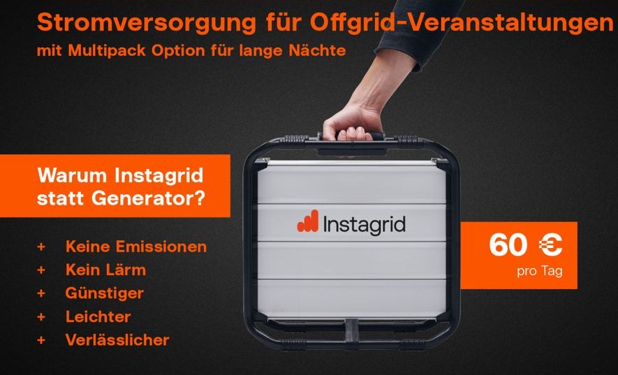 Instagrid ONE mobiler Akku Powerbank Generator mieten