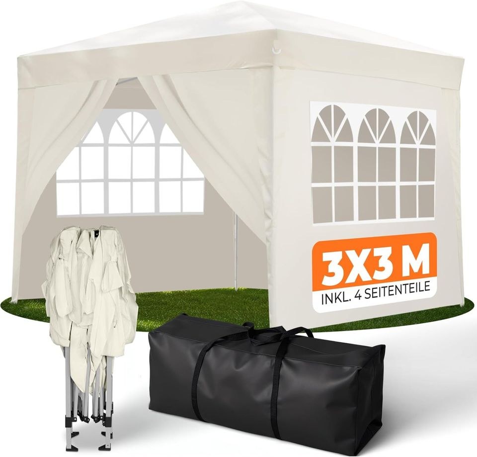Pavillon 3x3m faltbar abnehmbaren Seitenteilen mieten