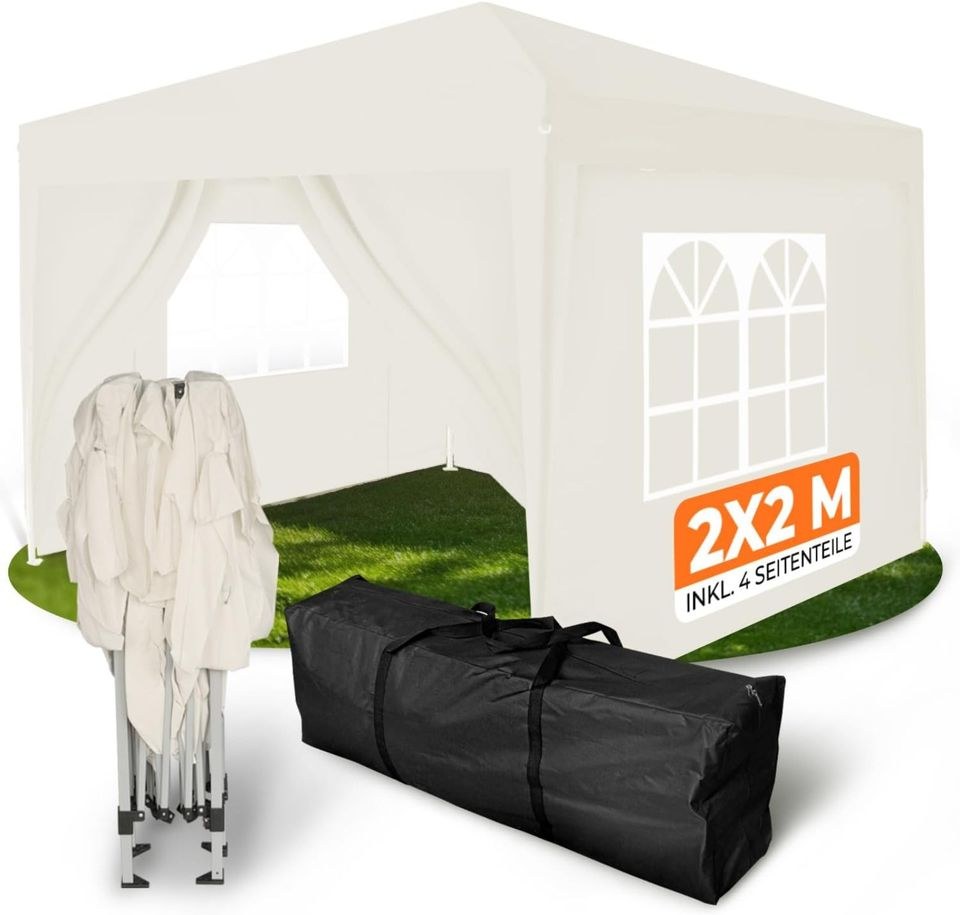Pavillon 2x2m faltbar abnehmbaren Seitenteilen mieten