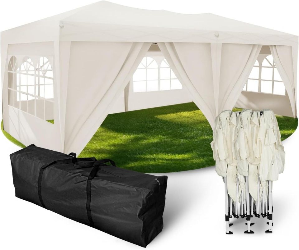 Pavillon 6x3m faltbar abnehmbaren Seitenteilen mieten