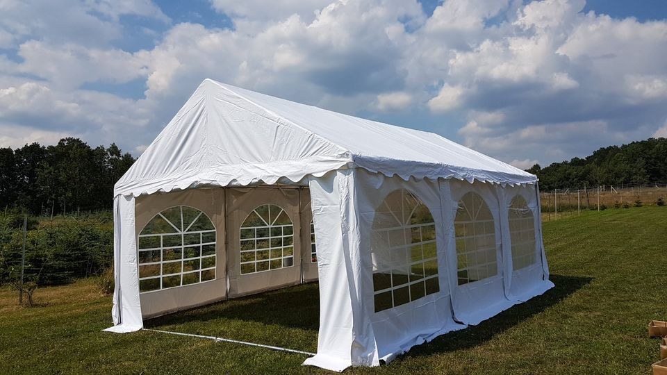 Festzelt 6x4m robustem Gestänge Seitenteile mieten – 2