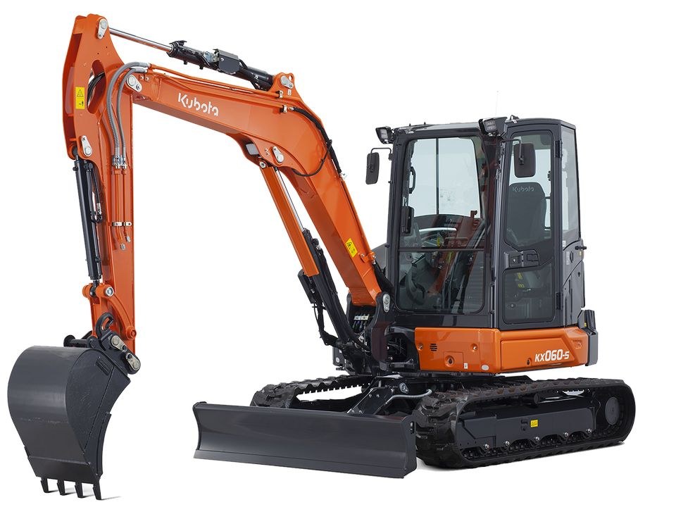 Minibagger Kubota KX060 5 N mieten bei Steinhanses-Landtechnik