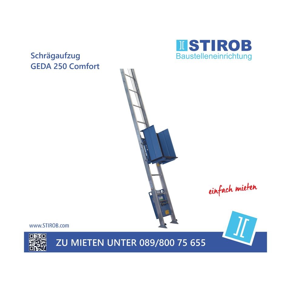Steckaufzug Schrägaufzug GEDA 250 Comfort mieten in Inning am Ammersee