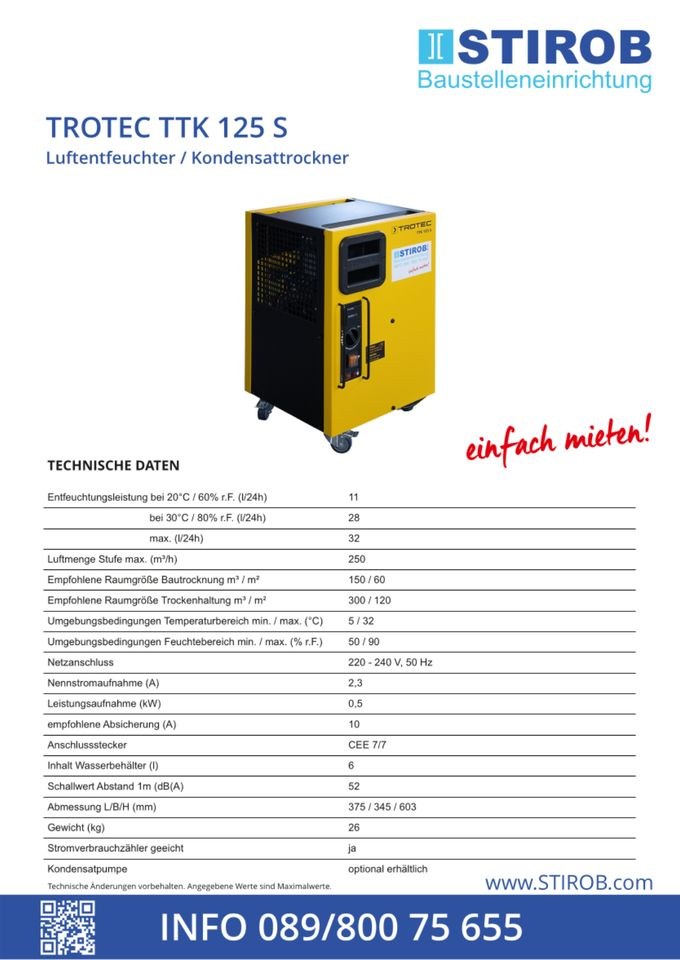 Trocknungsgerät Luftentfeuchter einfach mieten in Inning am Ammersee – 2