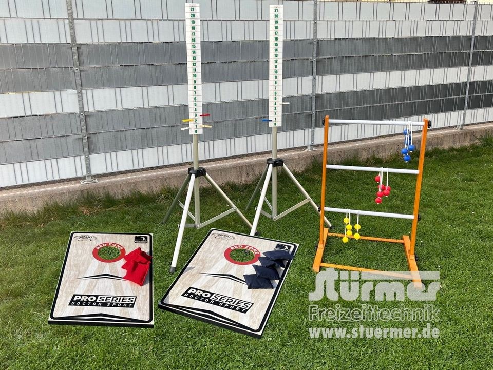 Cornhole Leitergolf Spielepaket Partyspiele mieten in Saarwellingen