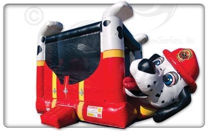 Profi Feuerwehr Paw Patrol Hund Hüpfburg mieten bei S&V Veranstaltungs