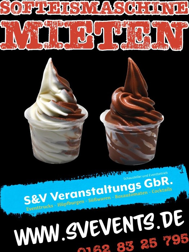 Softeismaschine mieten bei S&V Veranstaltungs – Gastro-Küche auf Zeit