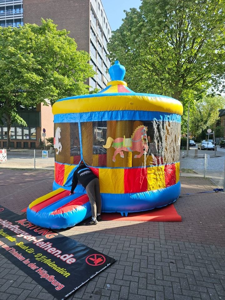 Hüpfburg Karussell Softeis Slush Zuckerwatte mieten in Bargfeld-Stegen – 3