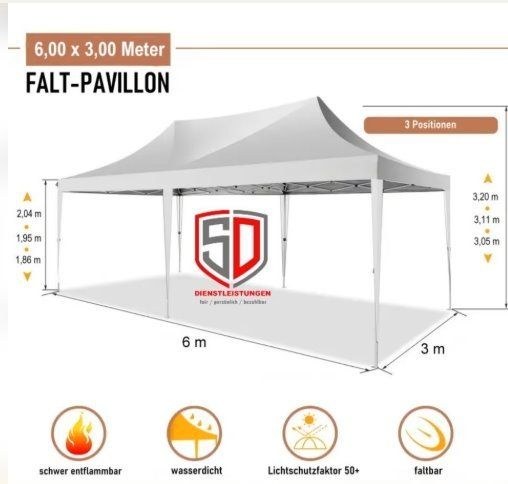 Faltzelt 6x3 m Partyzelt Pavillon mieten in Espelkamp – 4