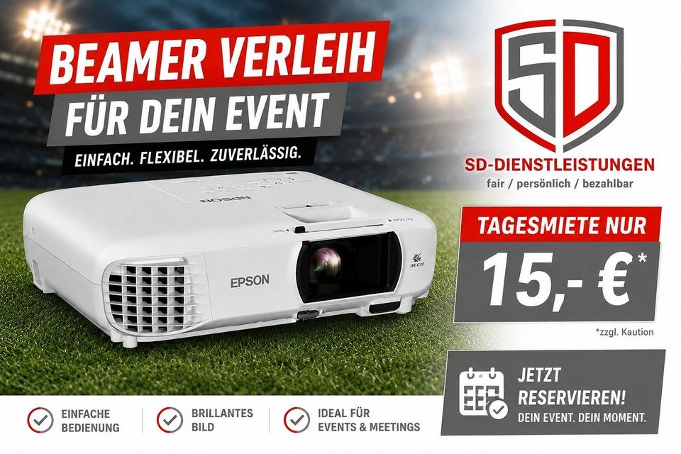 Beamer Leinwand Projektor Präsentation mieten in Espelkamp
