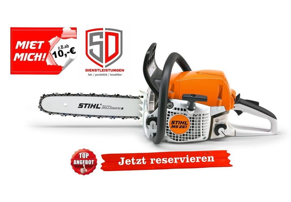 Stihl Benzin Kettensägen mieten in Espelkamp – für saubere Schnitte