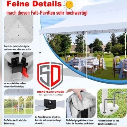 Faltzelt 6x3 m Partyzelt Pavillon mieten in Espelkamp – 2
