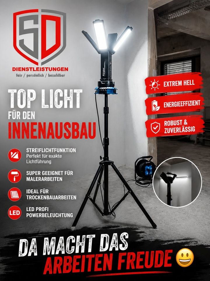 Baulampe Baustellenbeleuchtung Power LED Storch mieten in Espelkamp – 2