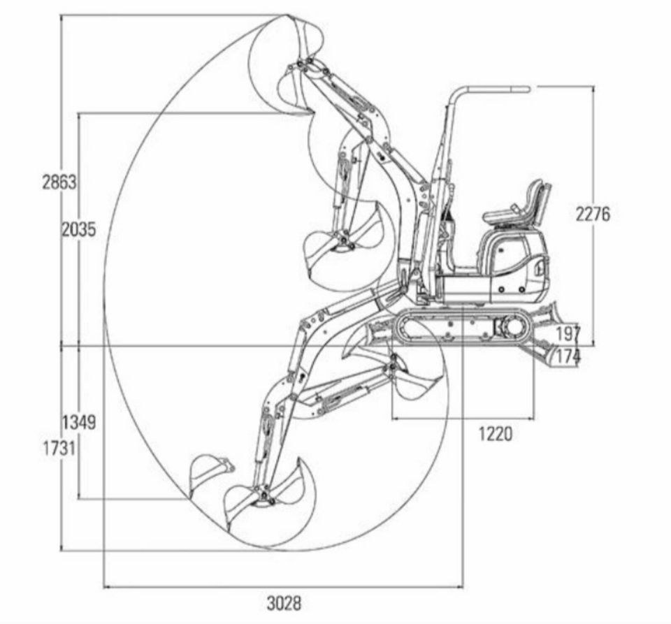 Mini Bagger CAT 300.9 1t Tag mieten bei SW-Indutec – 2