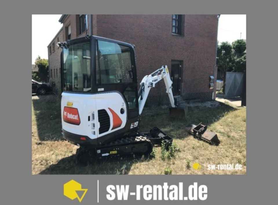Minibagger 2t Bobcat E19 je Tag mieten bei SW-Indutec