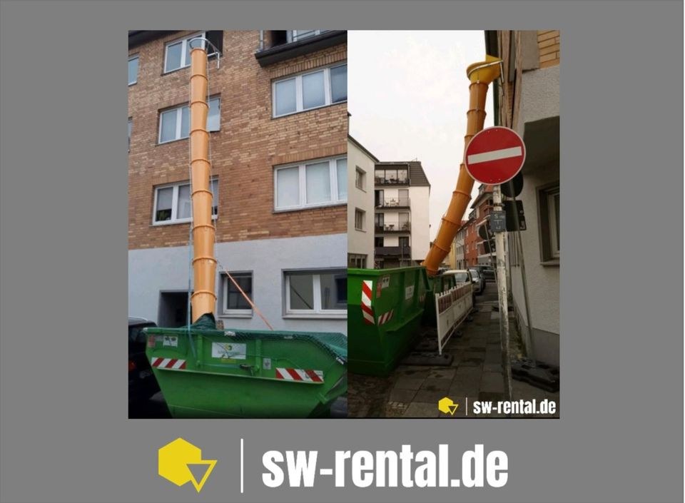 Schuttrutsche Tag je Teil mieten bei SW-Indutec – für die Baustelle