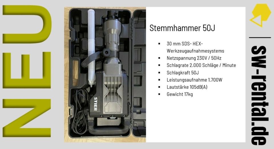 Stemmhammer Abbruchhammer 50J mieten bei SW-Indutec