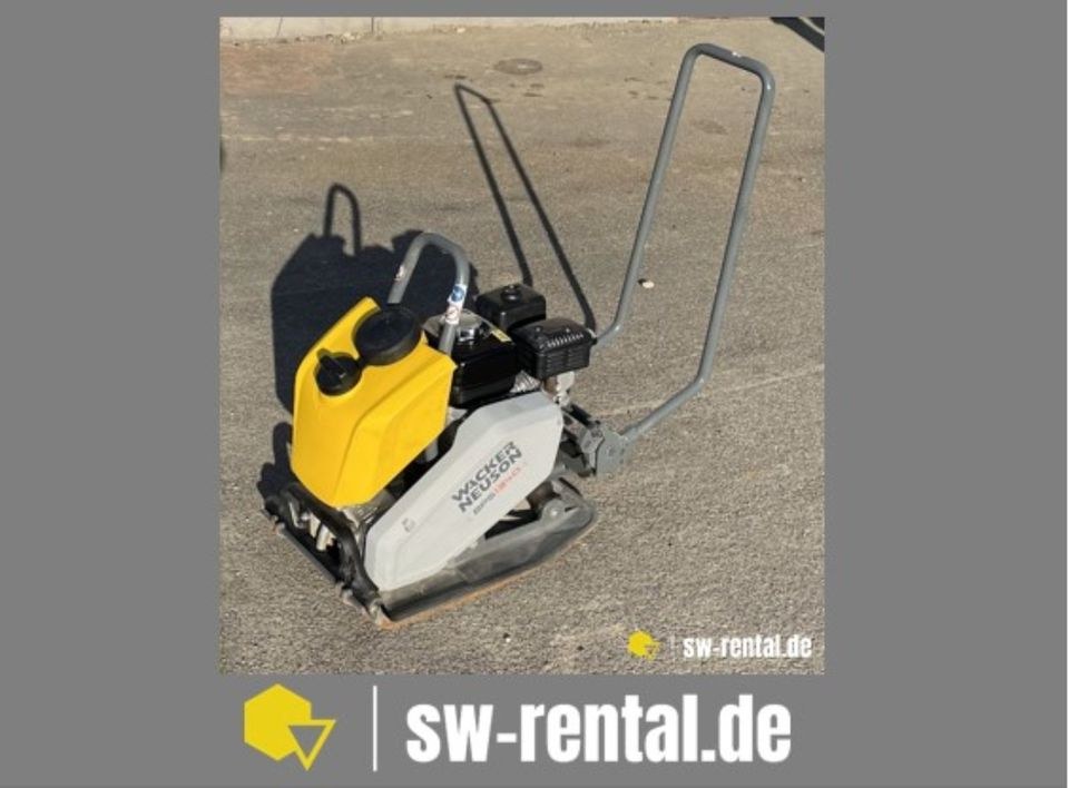 Rüttelplatte 50kg 75kg mieten bei SW-Indutec – für Pflaster & Terrasse