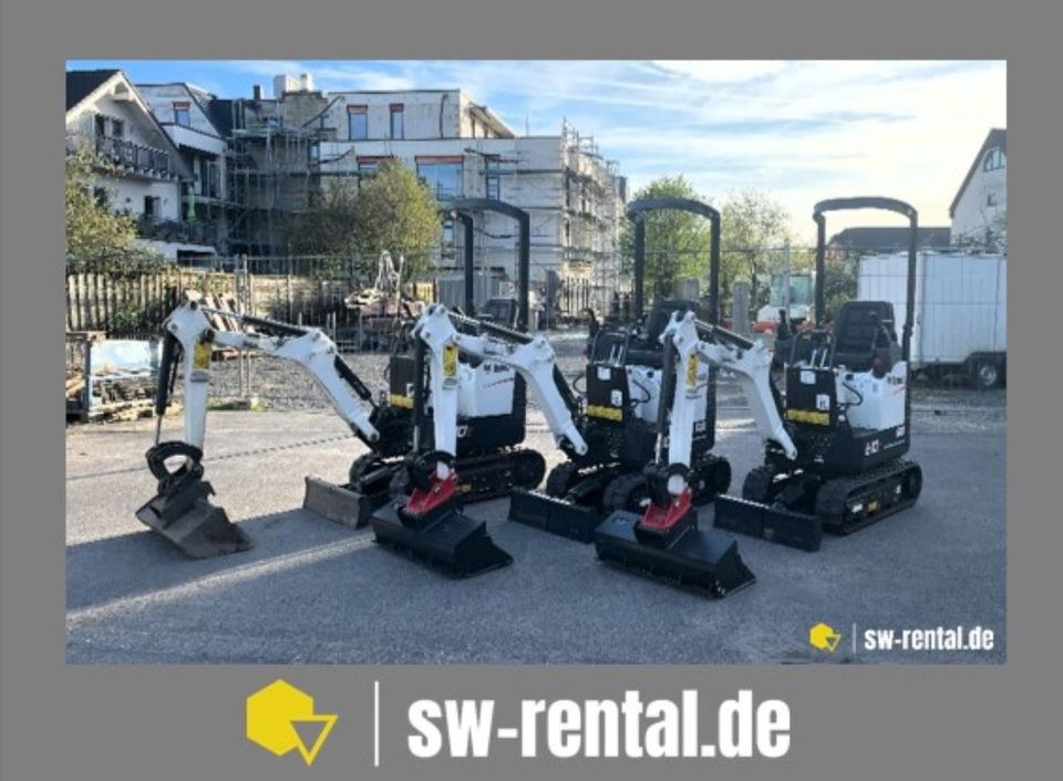 Mini Bagger Bobcat E10z 1t Tag mieten bei SW-Indutec