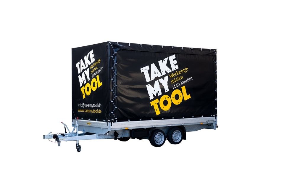 Planenanhänger Anhänger groß Umzug mieten bei Take my Tool