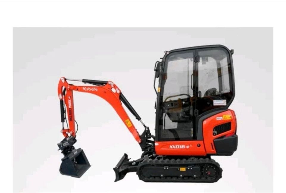 Minibagger 1T 2 T Kubota Yanmar mieten bei Terrastone / Baumaschinen – 4