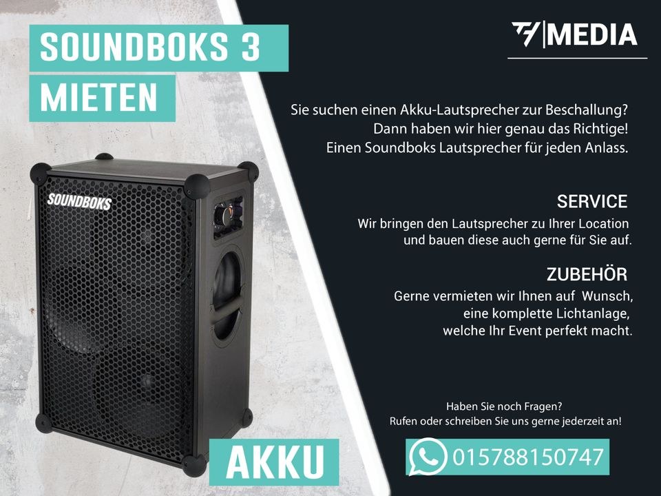 Soundboks 3 mieten bei TH Media – Party-Sound