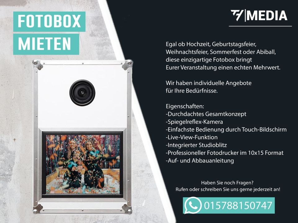 Fotobox mieten bei TH Media – das Highlight auf jeder Feier