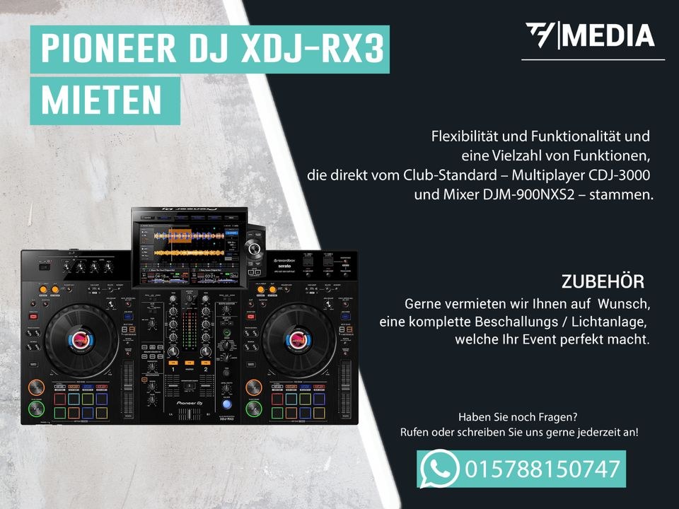 Pioneer DJ XDJ RX3 mieten bei TH Media – Sound, der ankommt