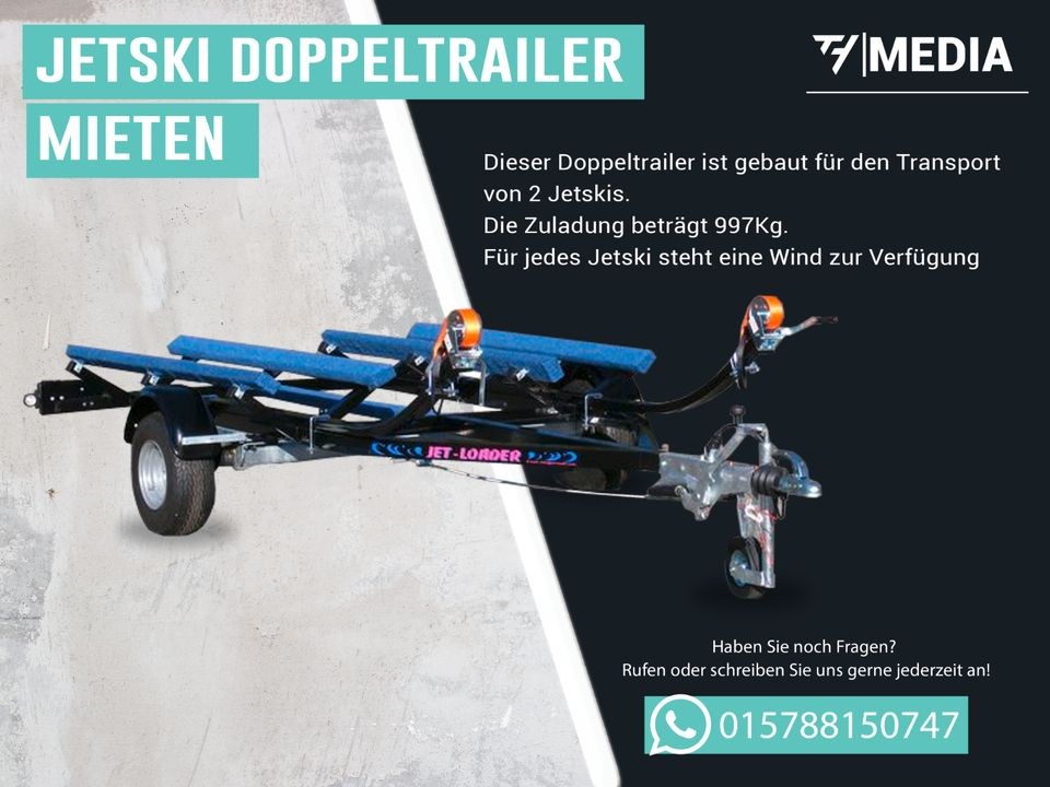 Jetski Doppeltrailer mieten bei TH Media – raus aufs Wasser
