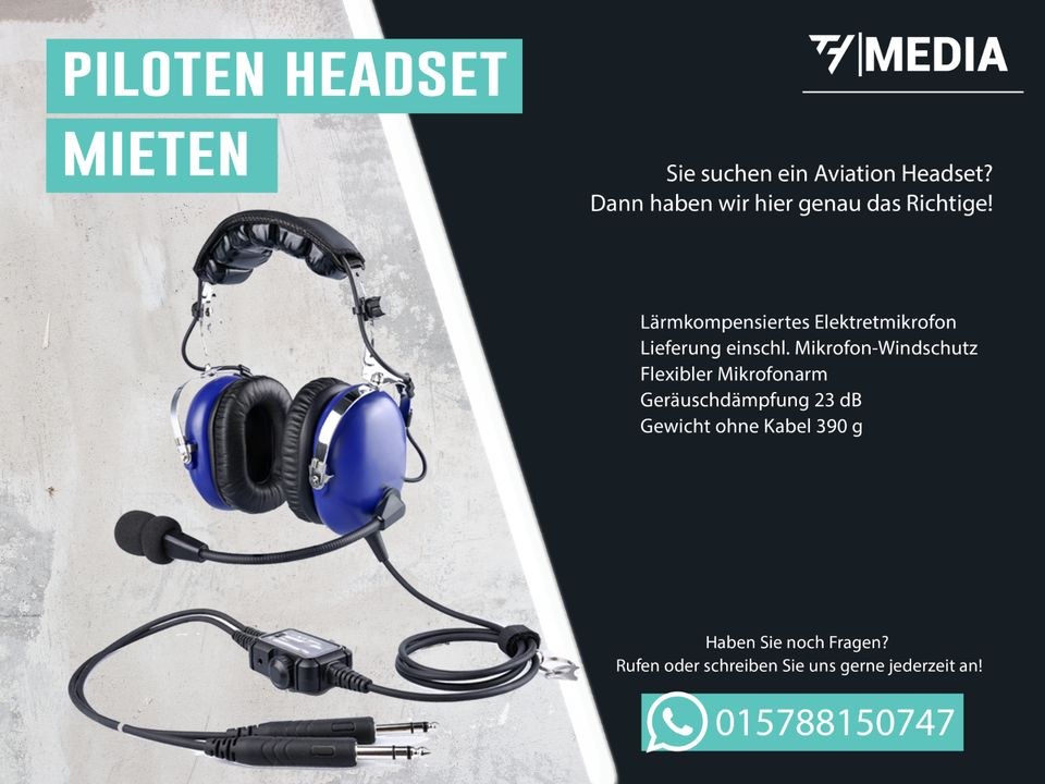 Aviation Headset mieten bei TH Media – das Besondere