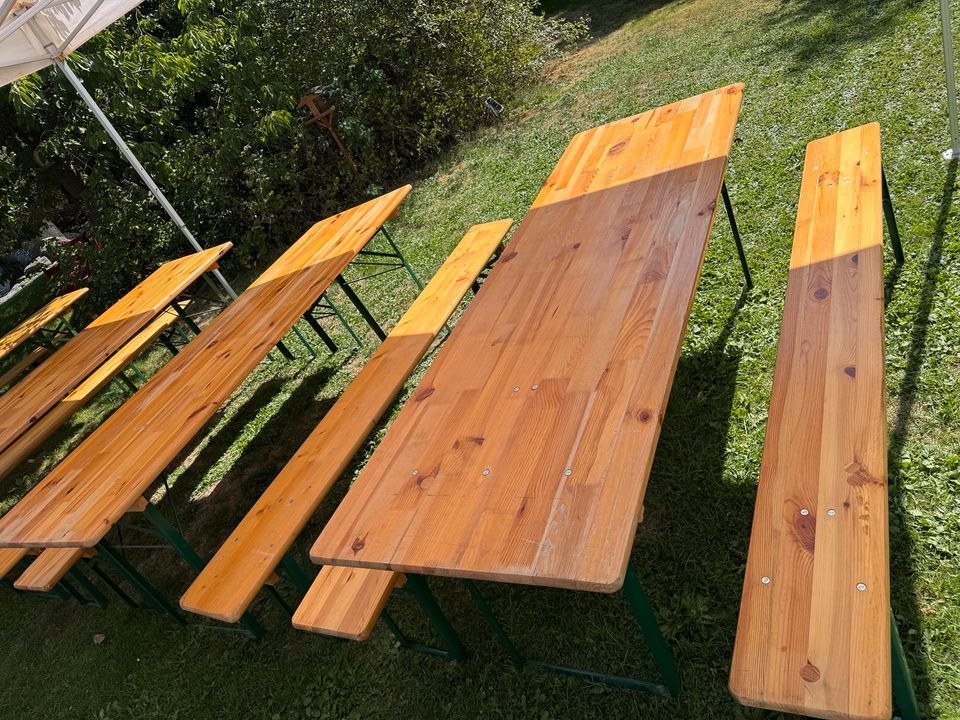 Bierbänke Biertisch Bierbank garnitur mieten in Illertissen – 2