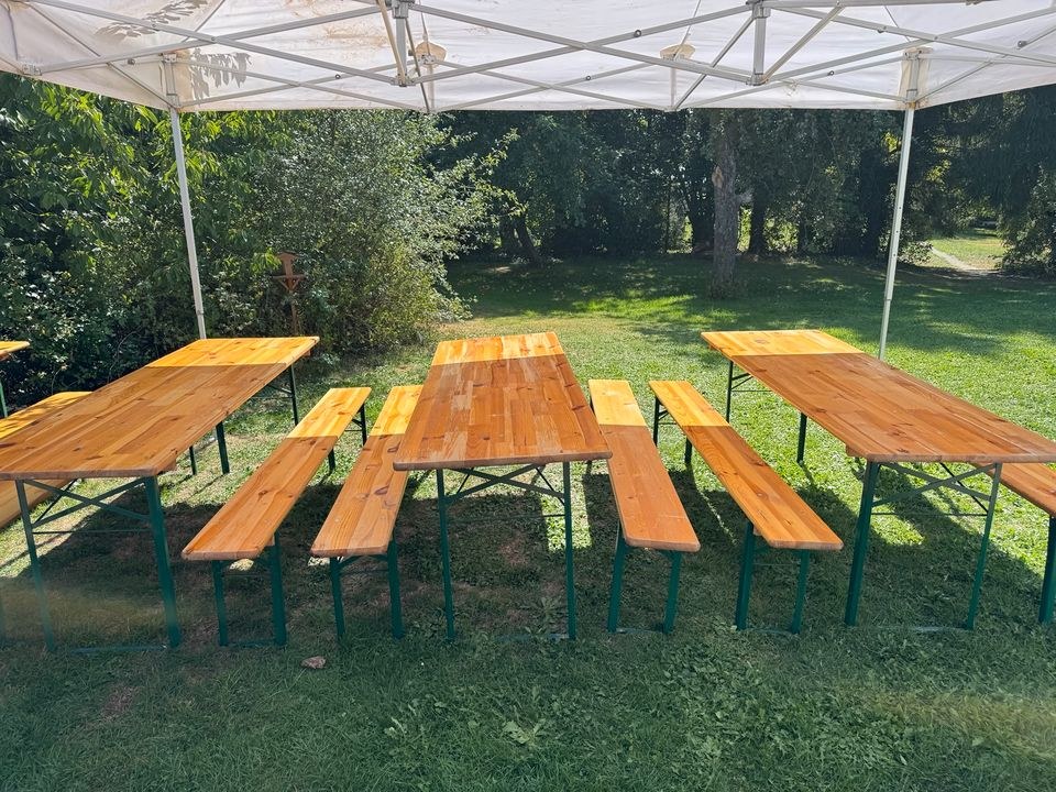 Bierbänke Biertisch Bierbank garnitur mieten in Illertissen