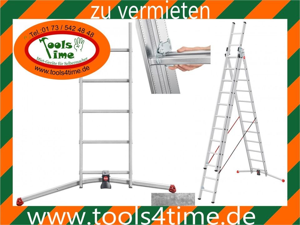 Sprossenleiter Anlegeleiter Kombileiter Leiter mieten bei Tools4Time