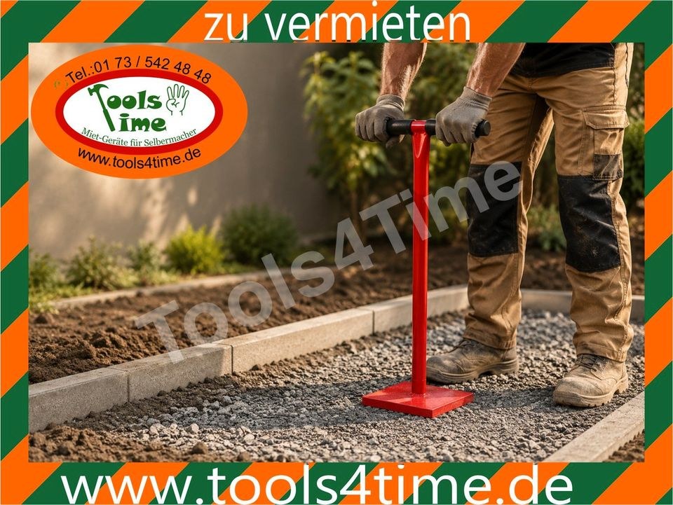 Handstampfer Verdichter Pflaster Garten mieten bei Tools4Time