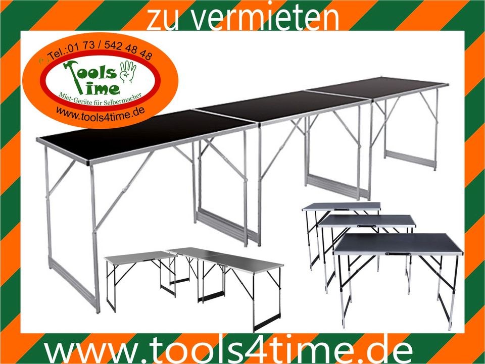 Mehrzwecktisch 3 teilig Tapeziertisch mieten bei Tools4Time