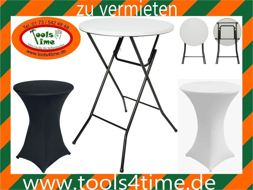 Stehtisch Husse Jubiläum mieten bei Tools4Time – für Empfang & Party