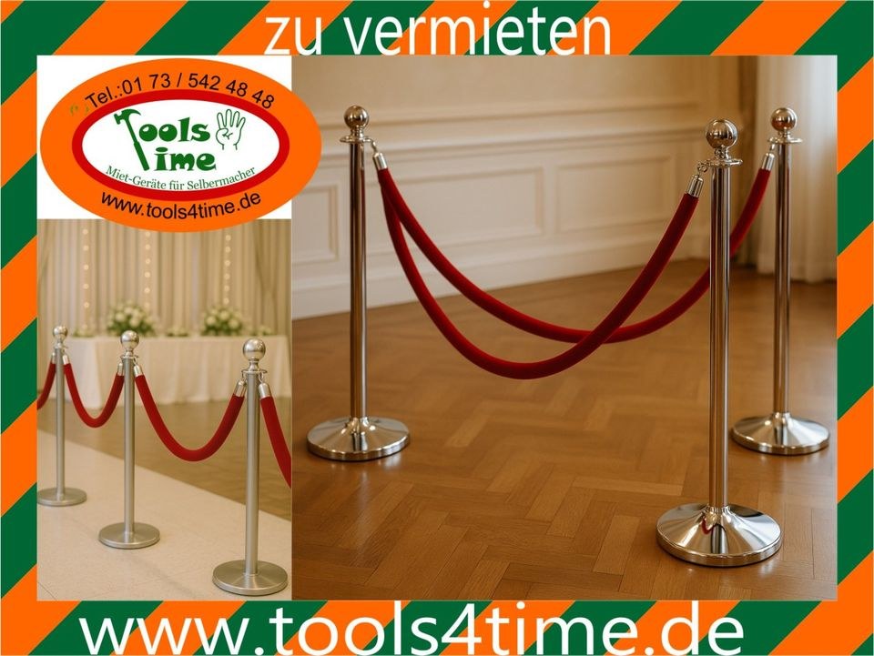 Personenleitsystem Tensatoren Samtkordel Seil mieten bei Tools4Time