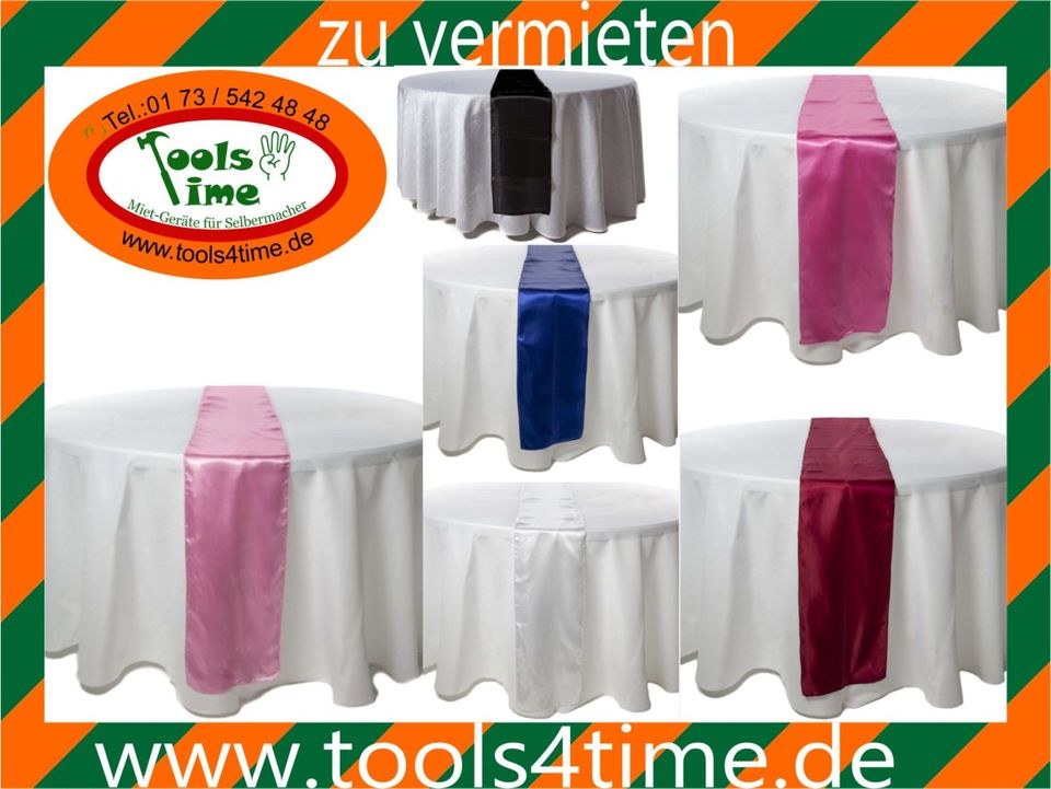 Tischläufer Satin viele Farben Deko mieten in Hemer – für die Hochzeit