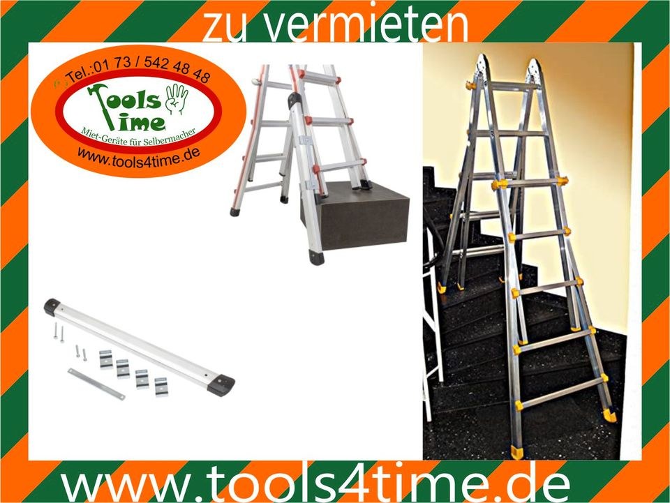 Treppenleiter mieten bei Tools4Time – sicher in der Höhe