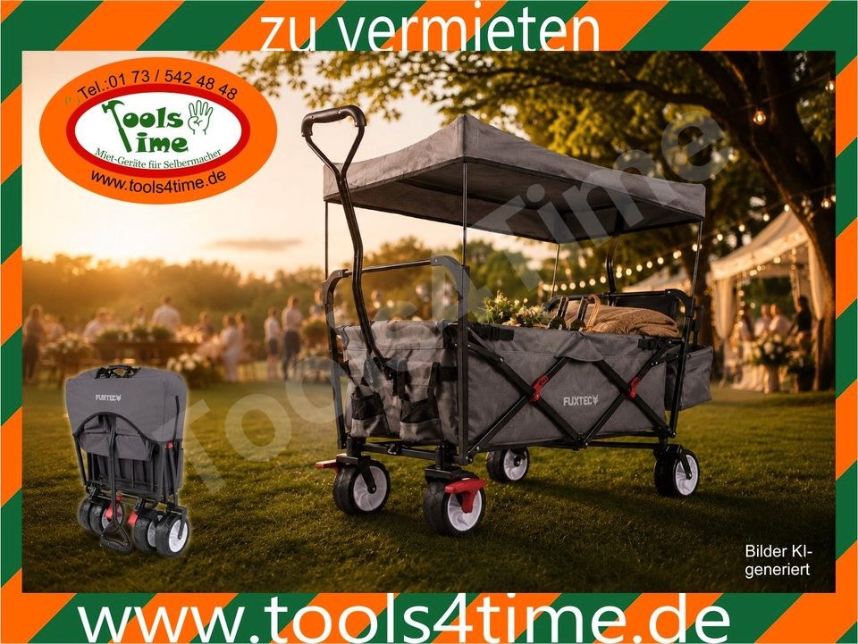 Bollerwagen faltbar Fuxtec FX CT350 Ausflug mieten bei Tools4Time