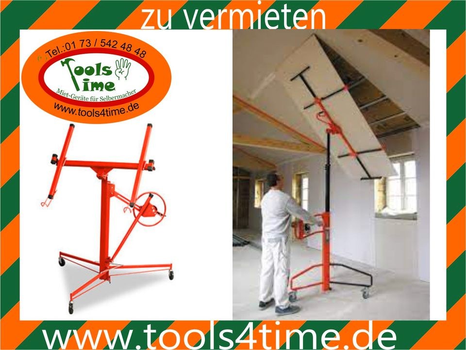 Plattenlift Plattenheber Rigipslift mehr mieten bei Tools4Time