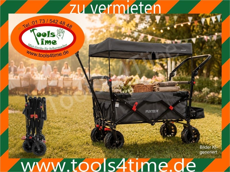Bollerwagen faltbar Fuxtec FX CTB800 Ausflug mieten bei Tools4Time