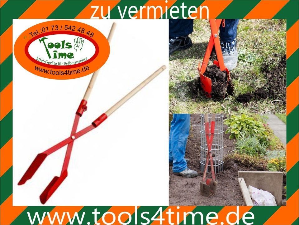 Lochschaufel Lochspaten Handbagger Lochausheber mieten bei Tools4Time
