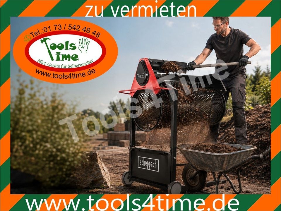 Rollsieb Erdsieb Siebtrommel Kompostsieb mieten bei Tools4Time