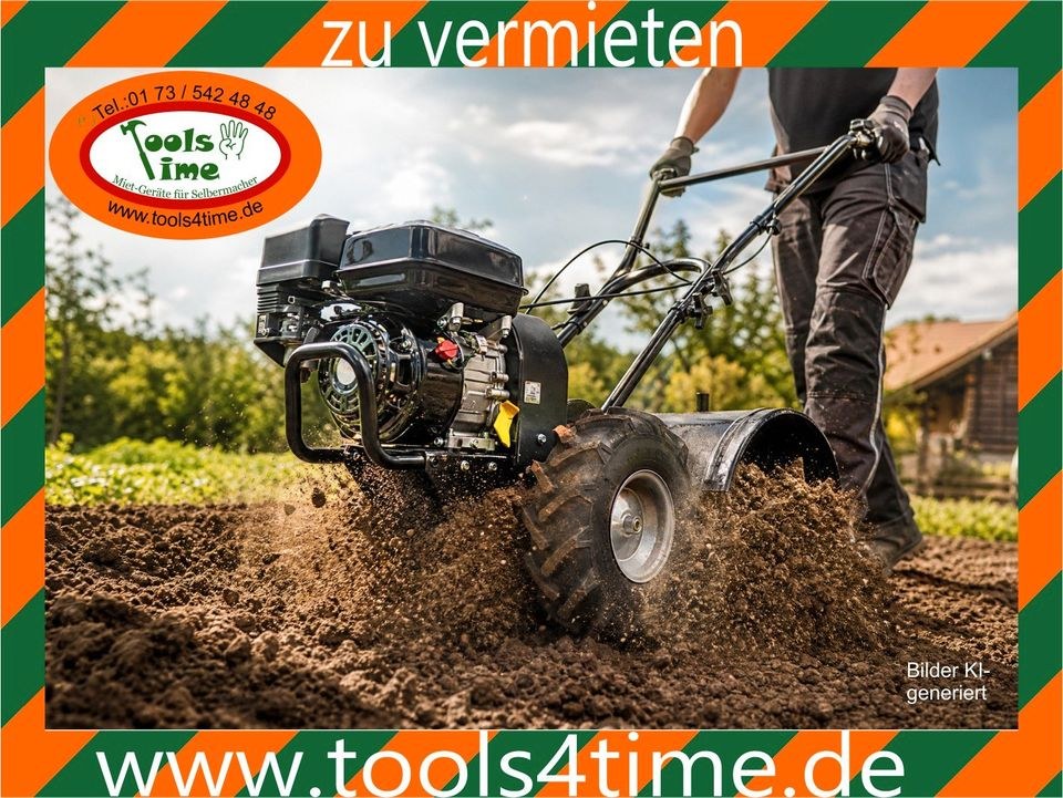 Ackerfräse Motorhacke Bodenfräse BRAST umgraben mieten bei Tools4Time