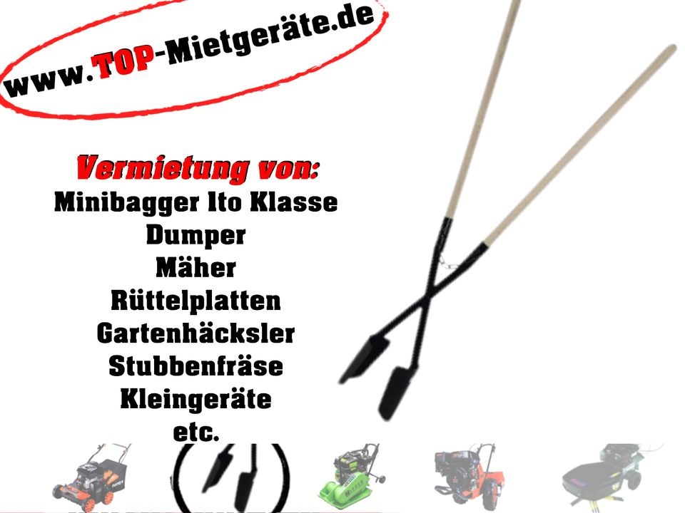 Lochspaten Handbagger mieten bei Top-Mietgeräte