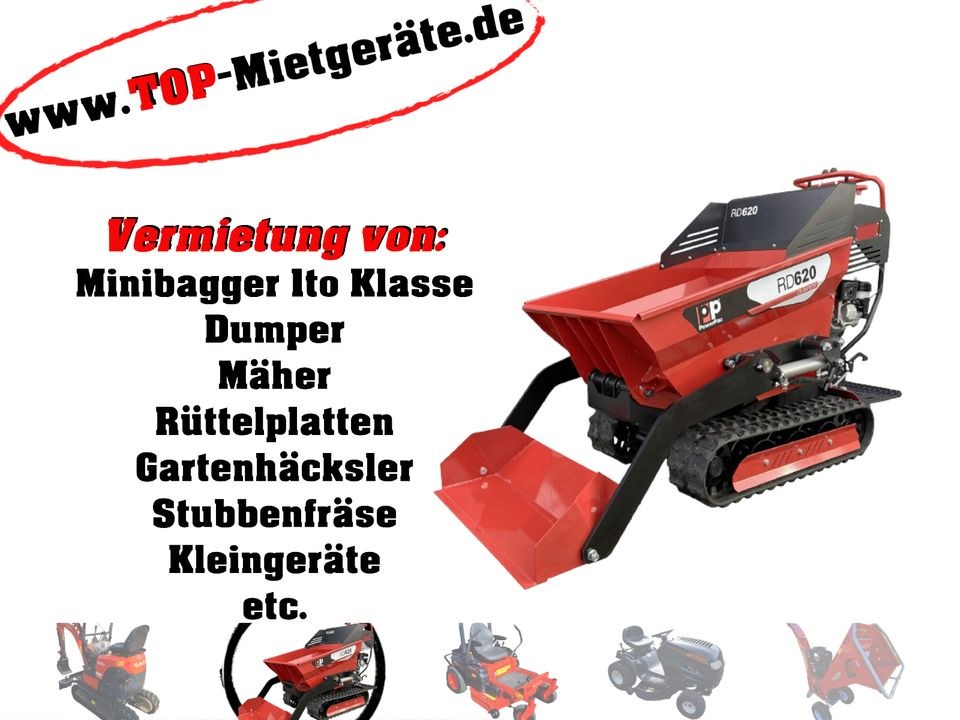 RD620 Raupen Dumper Motorschubkarre mieten bei Top-Mietgeräte